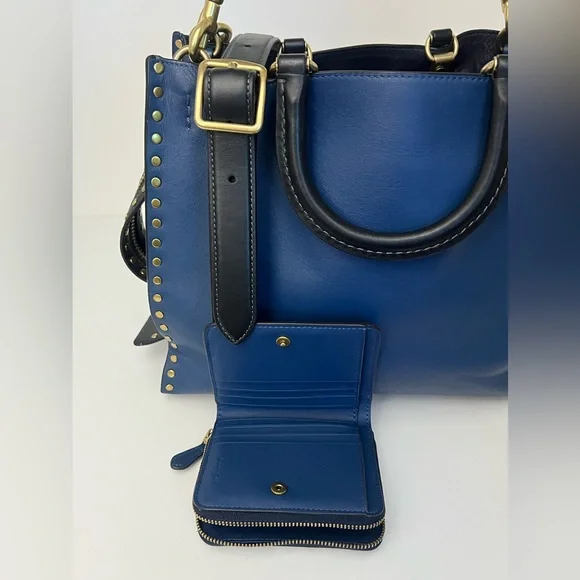 Coach Rogue 30 In Rivets & Wallet Set. Jennifer Lopez Collectors Special Edition - Picture 10 of 14